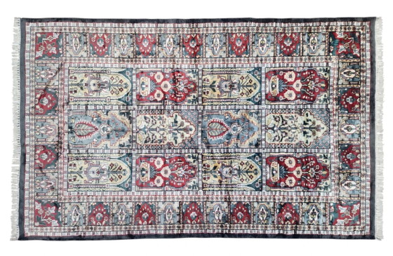 Image 1 of Handgeknüpfte persische Seiden-Kashmir-Teppichpaneele, 120 x 195 cm