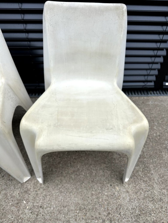 Image 1 of 4 sillas Bofinger Helmut Batzner color blanco