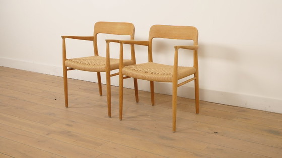 2 x Niels Otto Moller Esszimmerstühle | Modell 56 | Eiche | Restauriert – Niels Otto Møller, Wood, Vintage (photo 3 of 11)