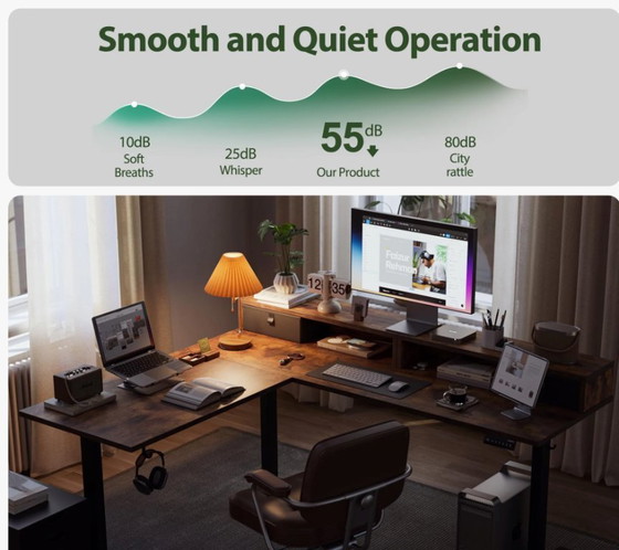 Image 1 of Escritorio 160x140cm ¡Nuevo! Escritorio eléctrico