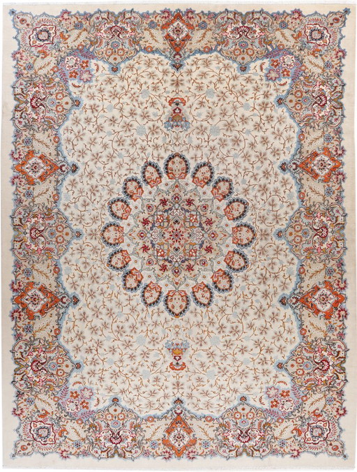 Perzisch tapijt Kashan 4.40 x 3.35 Oosters tapijt fijn nr. 1060