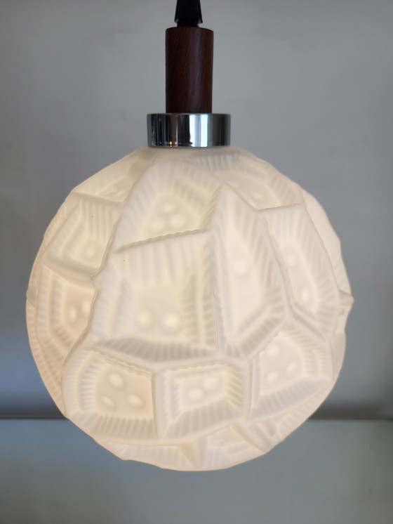 Image 1 of Peill & Putzler Opaline Glass Pendant Lamp, Supposedly