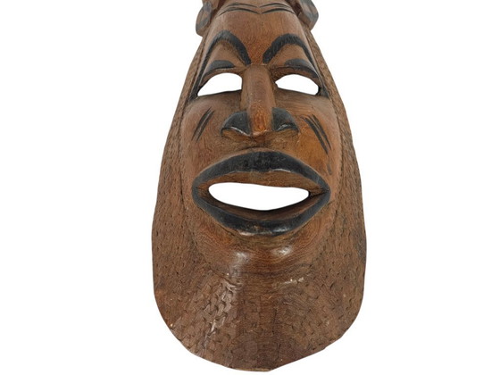 Image 1 of Maschera murale africana - intagliata a mano - Tanzania/Gambia - anni '60