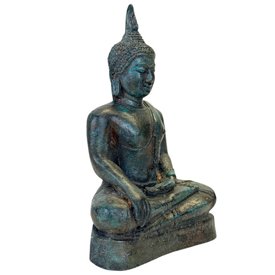 Antique Thai Buddha in Sukhothai Style – Ayutthaya, 17th–18th Century – Sculpture, Bronze (photo 2 of 11)