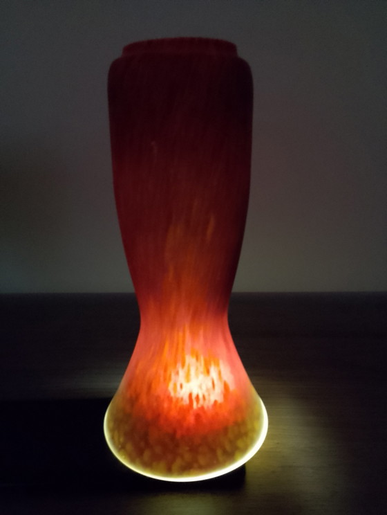 Image 1 of Marmonian vase with a layer of double-layered crystal, attributed to Schneider