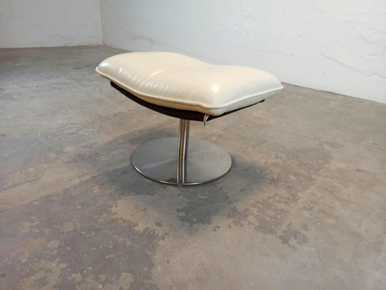 Topform leather ottoman footstool – Metal (photo 12 of 15)
