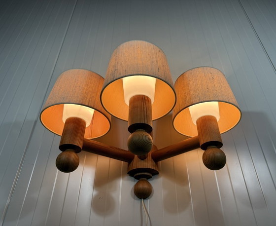 Image 1 of Uno Kristiansson wall lamp Pinus for Luxus Sweden 1970s