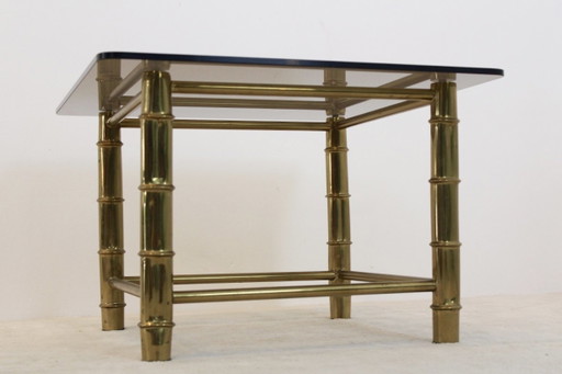 Faux Bamboo Brass Side- or Coffee Table