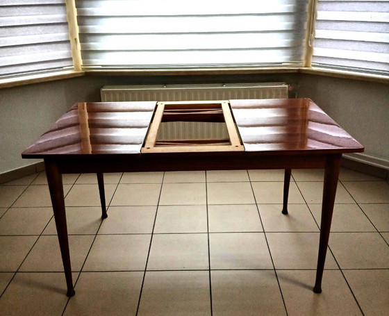 Image 1 of Mesa plegable de mediados de siglo - teca - Bélgica