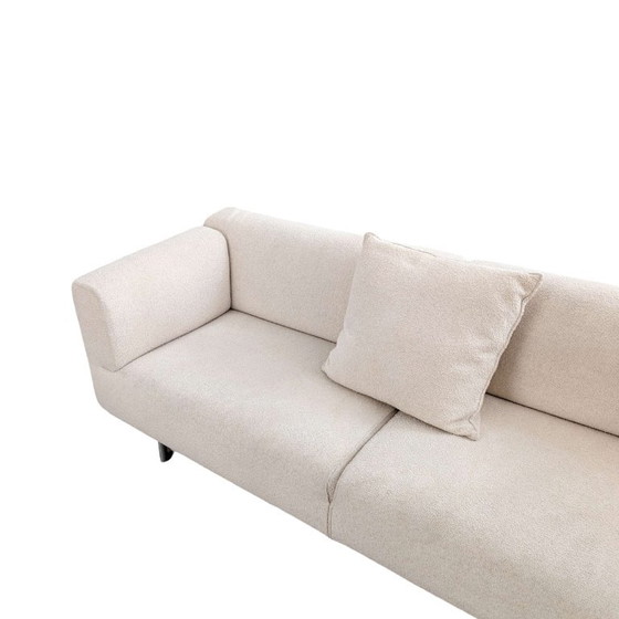 Original Cassina MET 250 Bouclé Sofa Piero Lissoni 2 seaters, Textile, Metal, Beige (photo 7 of 10)