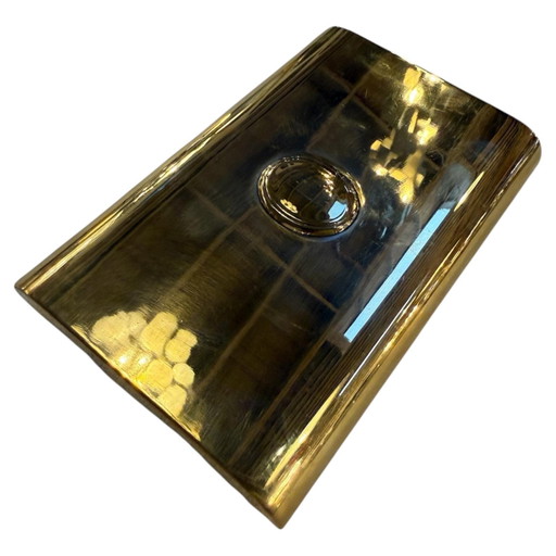 Renato Meneghetti Mid Century Brass and Plexiglass Storage Box for DDD Design
