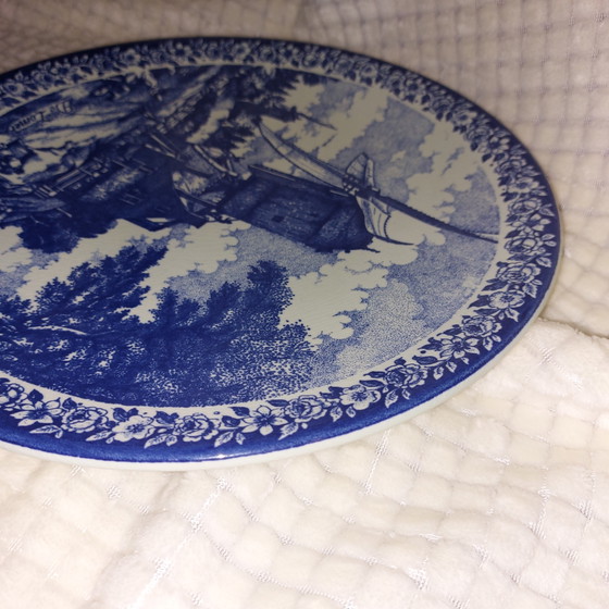 Image 1 of Delfts blauw sierbord seizoen de zomer