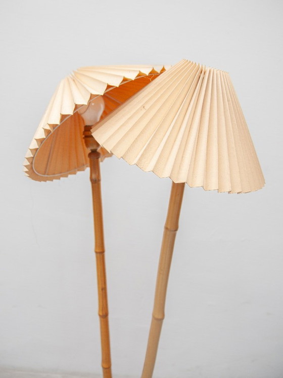 Image 1 of Lampadaire en bambou français des années 1950