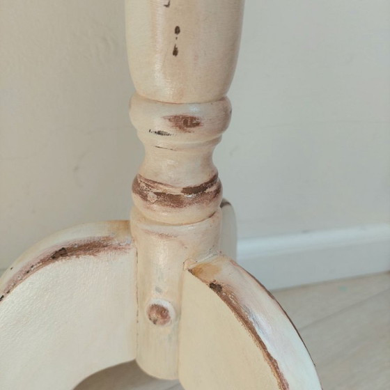 Image 1 of Hand Painted Robin Side Table in English Cottage Style