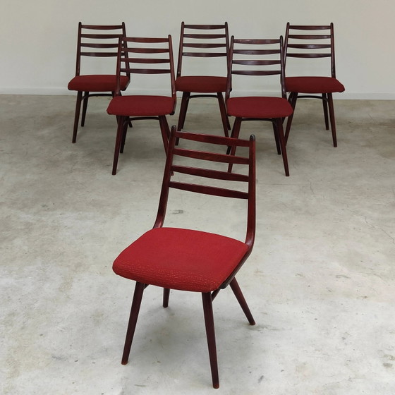 Set of 6 Jitona Sobeslav chairs, Czechoslovakia 1960 – Dining chairs, Mid Century Modern (photo 4 of 21)