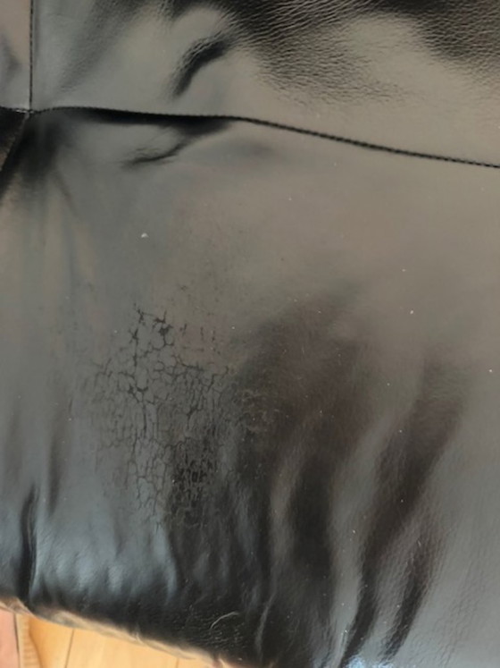 Image 1 of Divano angolare di design Rolf Benz Dono in pelle nera - noce
