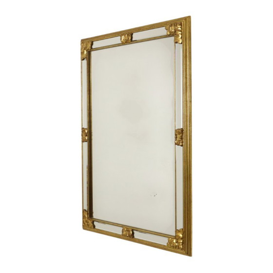 Grote Vintage Deknudt Spiegel Hollywood Regency Jaren 70 Design – Glass (photo 6 of 19)