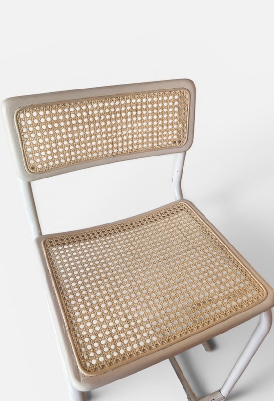 Image 1 of Tabourets de bar Cesca blancs, 1970s, set de 2