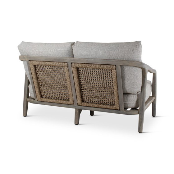 Image 1 of Ensemble de salon en teck gris, canapé 2 places + canapé 3 places + table basse