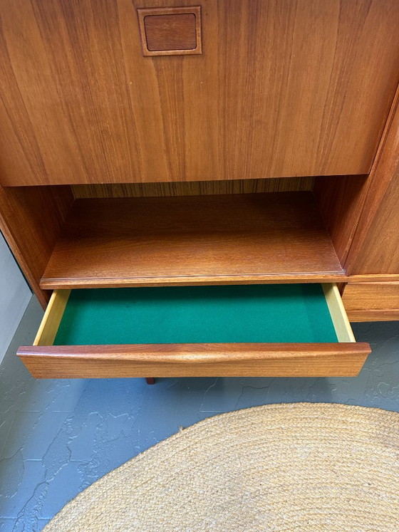 Buffet haut en teck Mid-Century / Buffet bas compact – Vintage années 60 – Wood (photo 8 of 14)