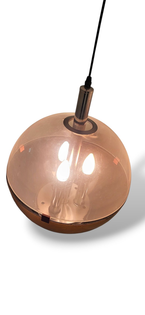 Image 1 of Graziosa lampada da soffitto a mezza sfera, anni '70-'80