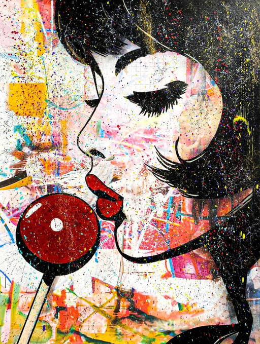 GONGAS - Her Lollipop - Framed artist's lithograph