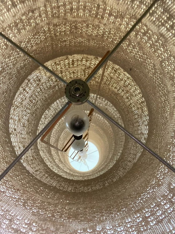 Image 1 of 60s 70s XXL Lamp Hanglamp Buislamp Stof Stof 60s