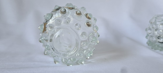 Vintage Murano Mid Century Bubble Glass Vase, Mouth-Blown, Heavy, Clear, 1960s/70s – Murano Glass (photo 8 of 14)