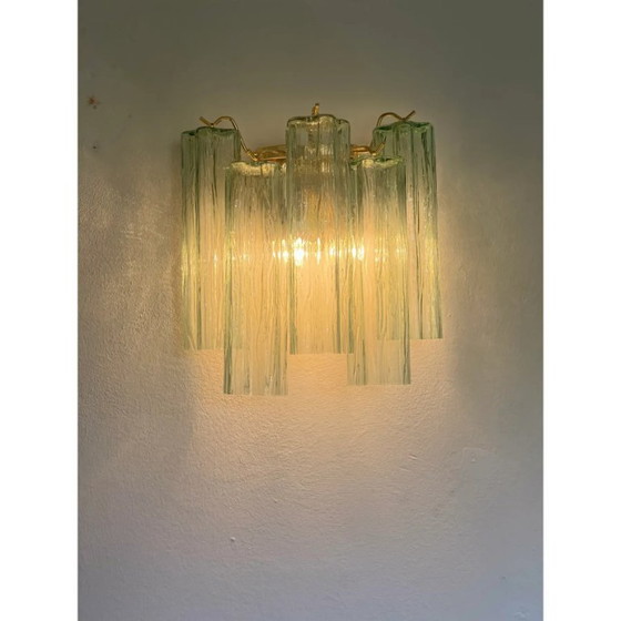 Image 1 of Applique da parete Tronchi in stile Murano verde