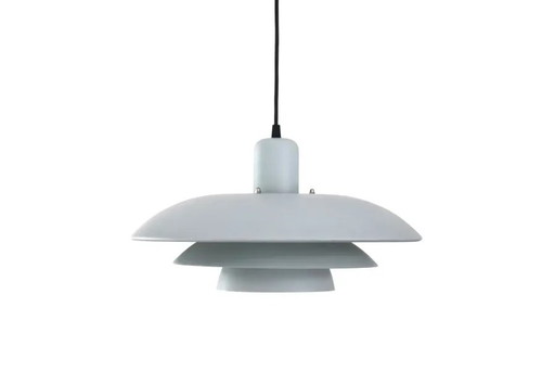 Vintage graue dänische Design-Hängeleuchte – hanglampen, Metal, Mid Century Modern (photo 2 of 5)