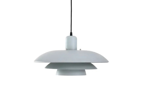 Vintage grijze hanglamp in Deens design – Hanglampen, Metal, Mid Century Modern (photo 2 of 5)