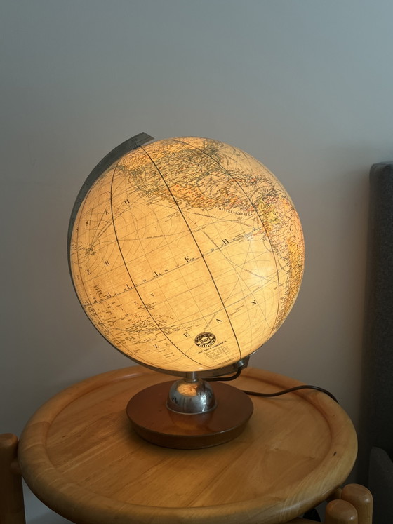 JRO Globus München globo in vetro anni '50 – Lampade da tavolo, Metallo (photo 4 of 8)