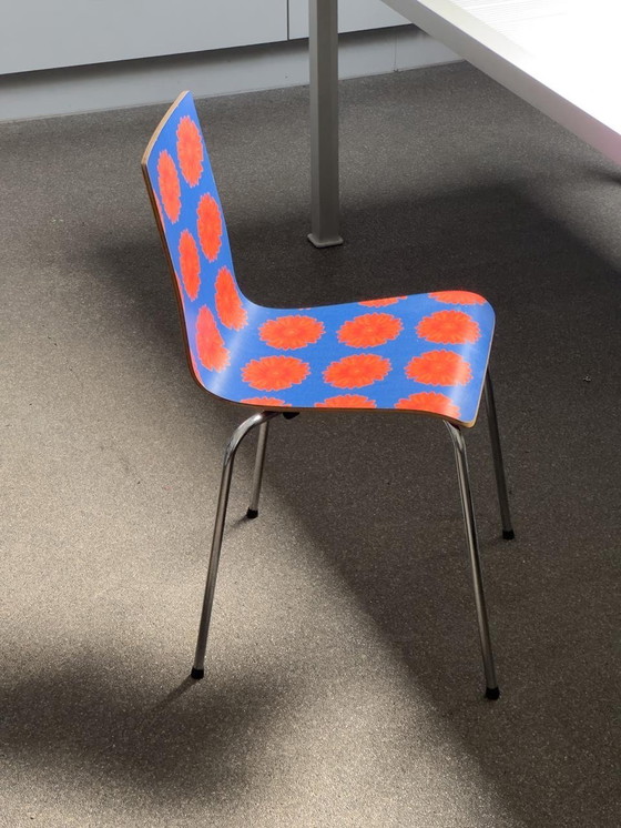 Image 1 of Set of 6 Vintage Design Chairs - Artist Series '90 – Arne Jacobsen Style