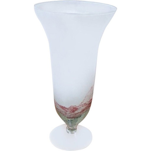 Vase trompette en verre soufflé, 1950