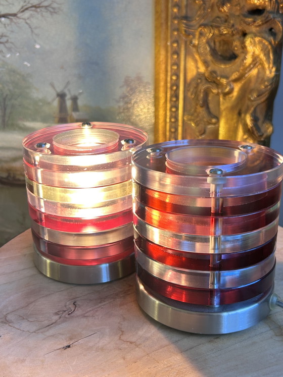 Coppia di Lampade da tavolo vintage Brilliant Palma – Metal, Glass (photo 9 of 12)