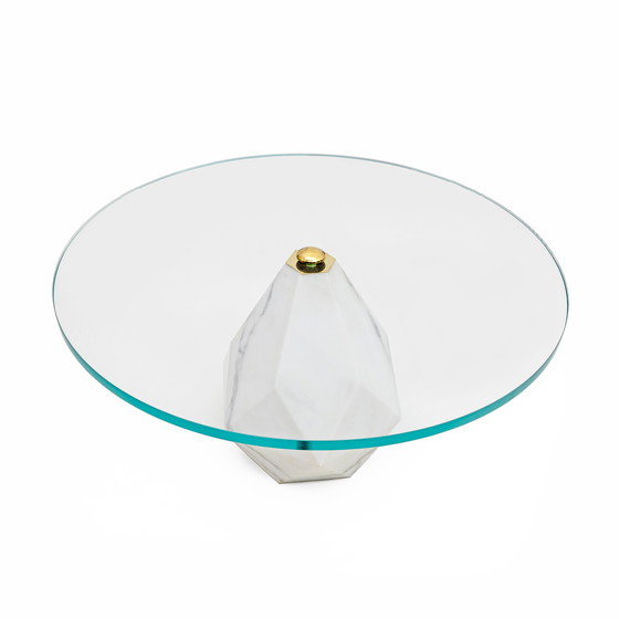 Image 1 of Table basse italienne en marbre de Carrare, Mid-Century Modern, années 1970, deux disponibles