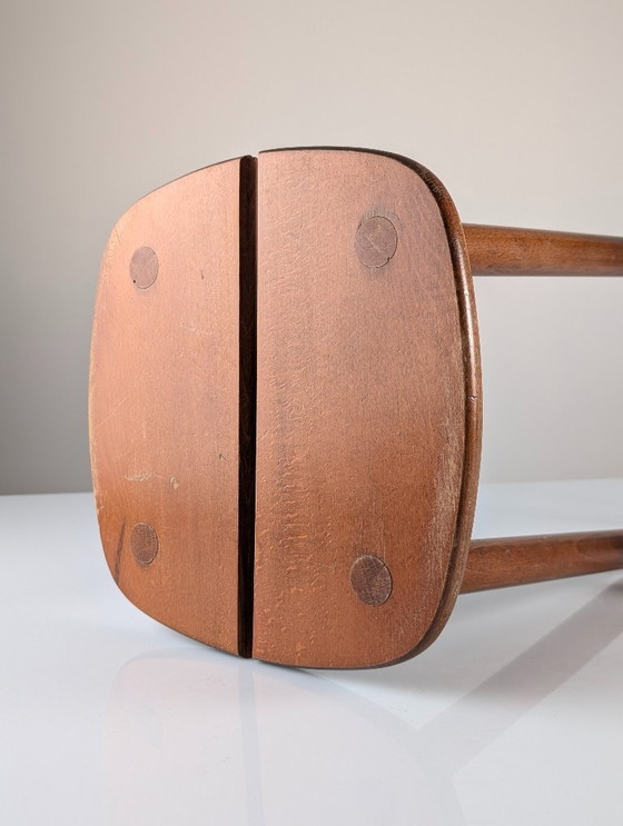 Image 1 of Coppia di sgabelli in legno di Pierre Gautier Delaye, Francia, anni '60