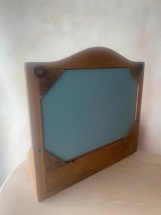 Image 1 of Estantería de pared antigua con espejo y 3 cajones - estilo tocador