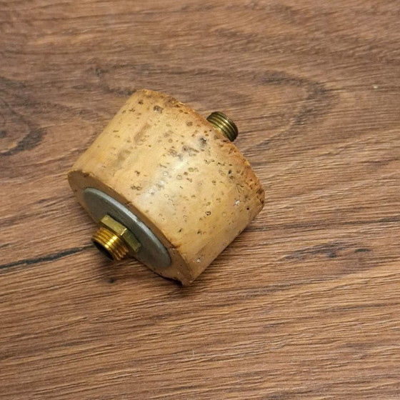 Image 1 of Vintage Emerald Green Glass Fermentation Bottle or Floor Vase 'Dame Jeanne'