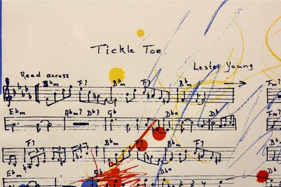 Sam Middleton, Sérigraphie Jazz “Tickle Toe” Lester Young (1979), Signée, Lithographies et sérigraphies (photo 3 sur 12)