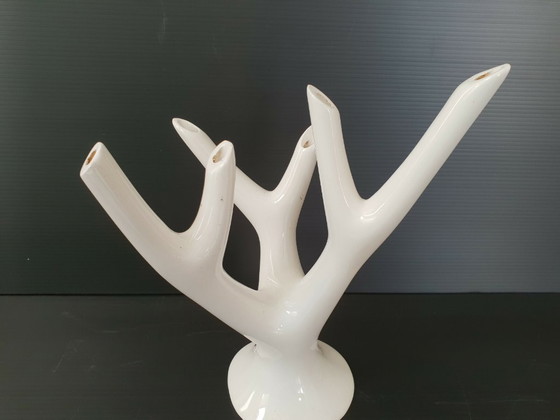 Image 1 of Ceramic Tree Branch Vase, 1960s-1970s Vintage 60s-70s Space Age Pop