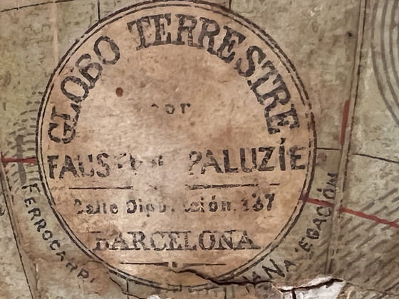 Image 1 of Faustino Paluzie, Globo della fine del XIX secolo, Stucco, Altezza 35 cm