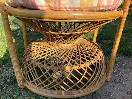 Rotan Pauwenstoel, jaren 70 – Fauteuils (photo 3 of 6)