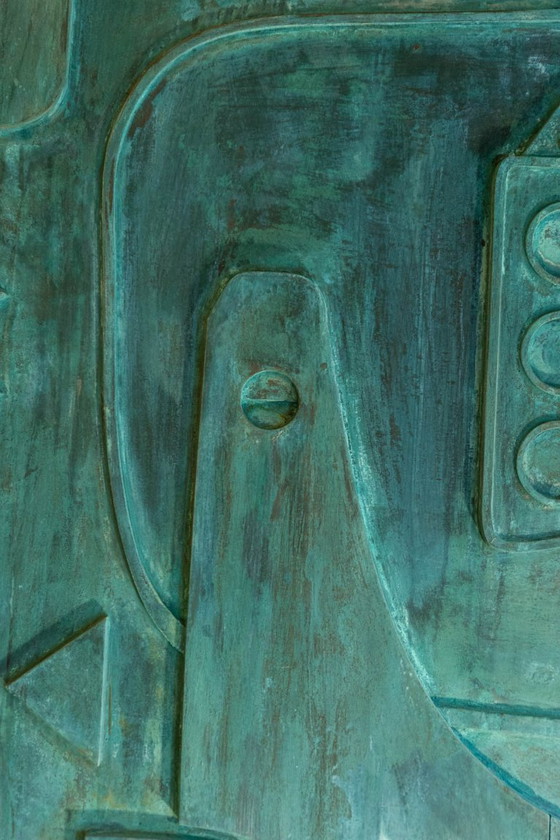 Image 1 of Victory of Segonzac. Carved and coppered triptych panel. Contemporary