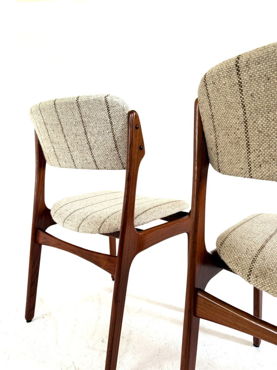 Image 1 of 2x vintage eetkamerstoel, Erik Buch ‘70