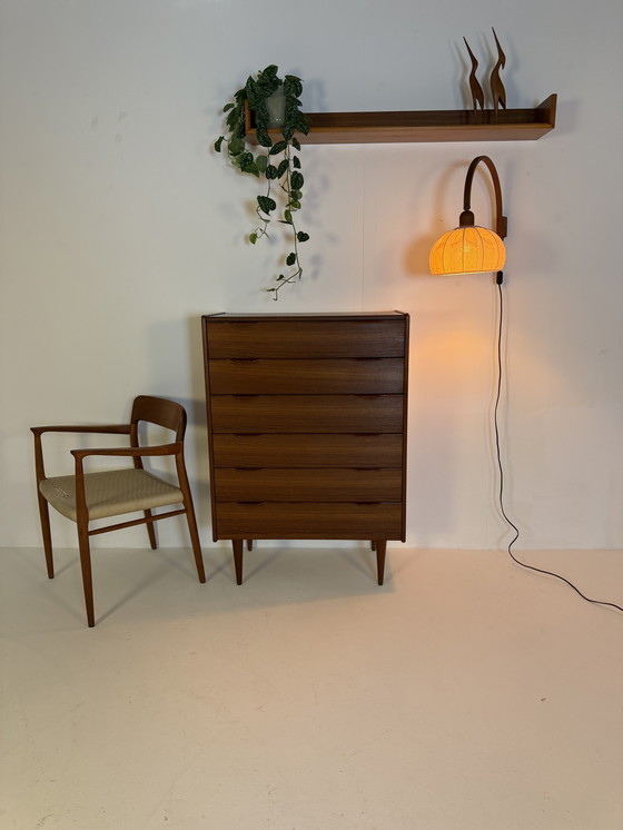 Image 1 of Applique murale vintage en teck « Archea », Domus '70