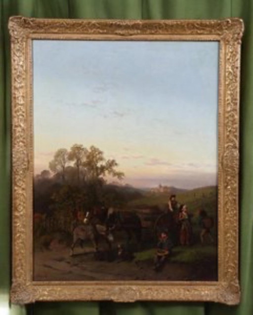 F.erdinand Marohn, The Harvest, Oil on Canvas
