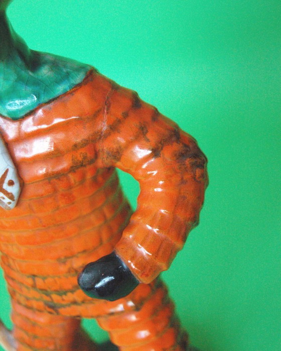 Image 1 of Figura Karlsruher Majolika de los años 30 'Elzacher Schuttig', diseño Anton Kling 