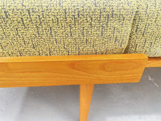 Image 1 of Divano in legno di metà secolo con tavolino laterale – Design modulare, anni '70