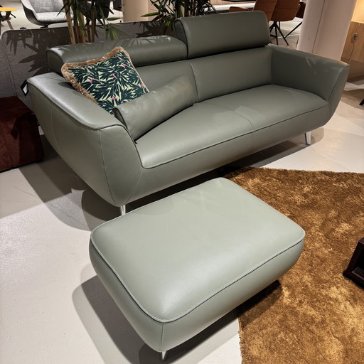 Evidence Viana 3-seater sofa with footstool